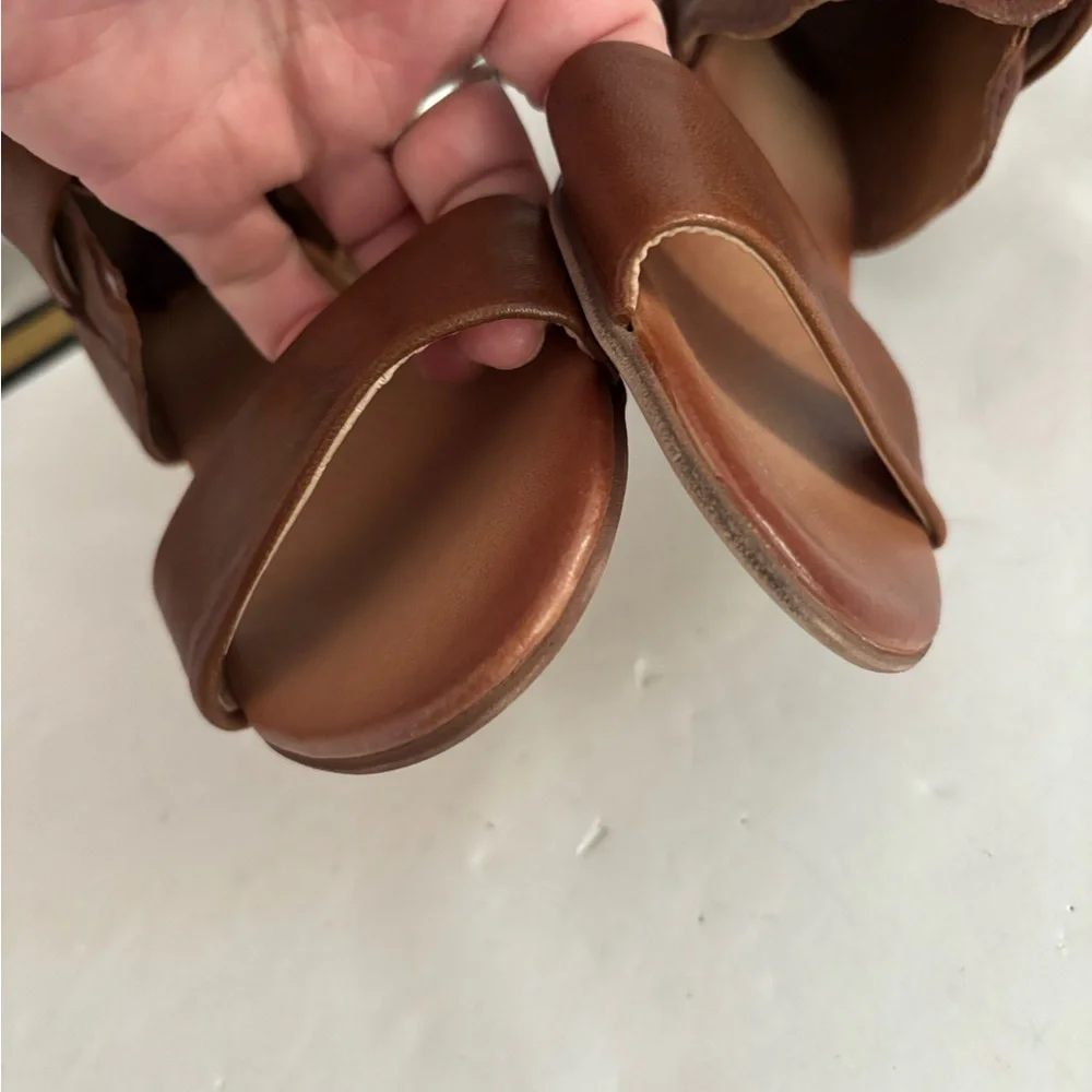 Miz Mooz brandy leather Azavea heeled sandals - Picture 11 of 14